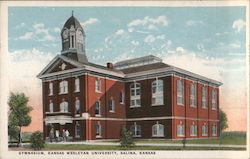 Gymnasium, Kansas Wesleyan University Postcard