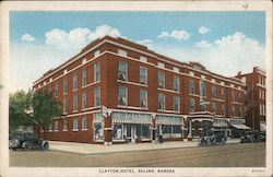 Clayton Hotel Salina, KS Postcard Postcard Postcard