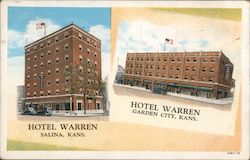 Hotel Warren Salina, KS Postcard Postcard Postcard