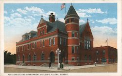 Post Office and Government Building Salina, KS Postcard Postcard Postcard