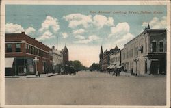 Iron Avenue, Looking West Salina, KS Postcard Postcard Postcard