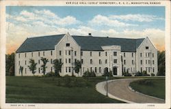 Van Zile Hall (Girls' Dormitory), K.S.C. Manhattan, KS Postcard Postcard Postcard