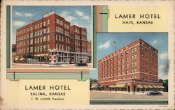 Lamer Hotel Salina, KS Postcard Postcard Postcard