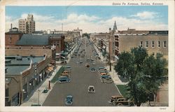 Looking Along Santa Fe Avenue Postcard