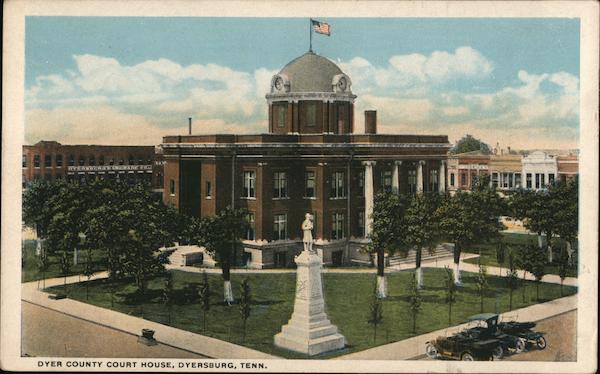 Dyer County Court House Dyersburg TN Postcard