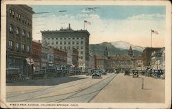 Pike's Peak Avenue, Antlers Hotel Colorado Springs, CO Postcard Postcard Postcard