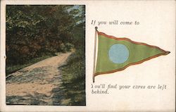 If You Will Come to ______ You'll Find Your Cares Aren't Left Behind Postal Cards & Correspondence Postcard Postcard Postcard