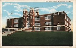 New High School Building Postcard