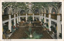 Grand Lobby, Hotel Jefferson Postcard