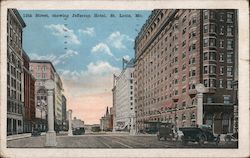 12th Street Showing Jefferson Hotel St. Louis, MO Postcard Postcard Postcard