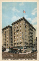 Hotel Herald, Corner Eddy and Jones Street Postcard