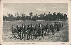 On a Hike Camp Funston Fort Riley, KS Postcard Postcard Postcard