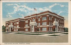 High School Building Postcard