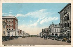 Main Street, Looking North Postcard