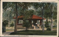 Rest House, Cheyenne City Park - Union Pacific System Wyoming Postcard Postcard Postcard