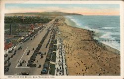 Esplanade and Beach San Francisco, CA Postcard Postcard Postcard