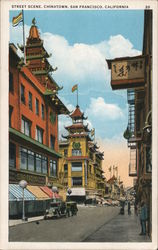 Street Scene, Chinatown Postcard