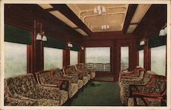 Lounge Car, Overland Limited Postcard