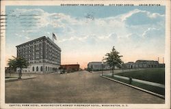 Capitol Park Hotel, Government Printing Office, P.O., Union Station Washington, DC Washington DC Postcard Postcard Postcard