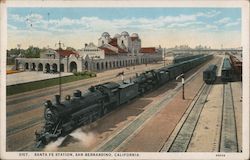 Santa Fe Train Station San Bernardino, CA Postcard Postcard Postcard