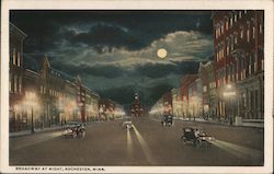 Broadway at Night Postcard