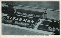 Stearman Airplane Factory from the Air Wichita, KS Postcard Postcard Postcard