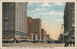 Douglas Avenue East from Main Street Postcard