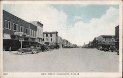 Looking Along Main Street Hoisington, KS Postcard Postcard Postcard