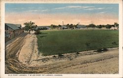 Old Fort Larned, 7 Miles West Postcard