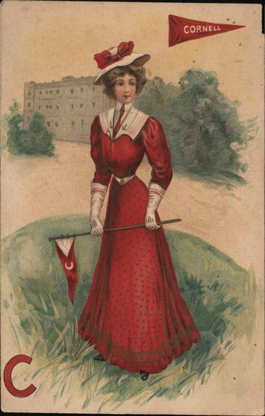 Cornell University College Girl College Girls Postcard