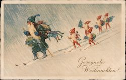 Gesegnete Weihnachten! Munich, Germany Santa Claus Postcard Postcard Postcard