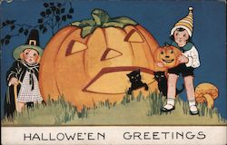 Halloween Greetings Postcard