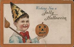 Wishing you a Jolly Halloween Postcard Postcard Postcard