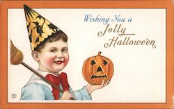 Wishing you a Jolly Halloween Postcard Postcard Postcard