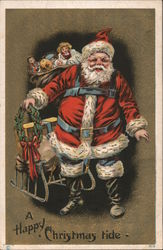 A Happy Christmas Tide Santa Claus Postcard Postcard Postcard