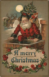 A Merry Christmas Santa Claus Postcard Postcard Postcard