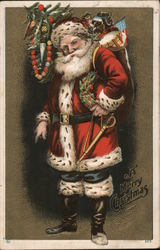 A Merry Christmas Santa Claus Postcard Postcard Postcard