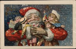 A Joyous Christmas Santa Claus Samuel L. Schmucker Postcard Postcard Postcard