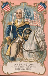 Washington Taking Command of the American Army Postcard