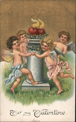 To My Valentine Cupid Postcard Postcard Postcard