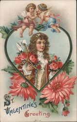 St. Valentine's Greeting Postcard