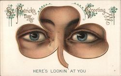 St. Patrick's Day Greeting - Here's Lookin' at You Postcard Postcard Postcard