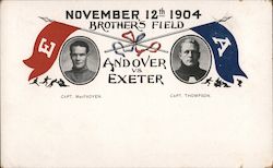 Andover vs. Exeter, November 12th, 1904, Brother's Field Football Postcard Postcard Postcard