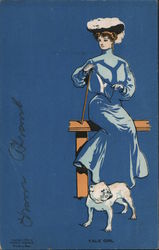 Yale University College Girl Postcard