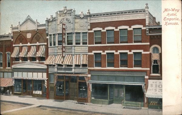 Mit-Way Hotel Emporia, KS Postcard