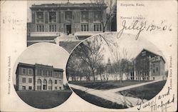 Normal Library, Training School, and Kansas State Normal Emporia, KS Postcard Postcard Postcard