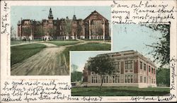 Kansas State Normal School and Library Postcard