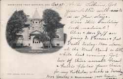 Union Street School - Greetings from Emporia Postcard