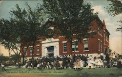 Maynard School at Recess Postcard