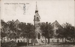 College of Emporia Kansas Postcard Postcard Postcard